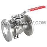 2PCS Ball Valve Flanged End With Direct Mounting Pad ASME 300LBS